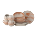Service de vaisselle petit - d�jeuner pour 4 en gr�s orange paula - bloomingville