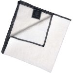 Serviette de table carr�e en lin lav� blanc 41 x 41 cm letia - haomy