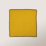 Serviette de table nino jaune ocre et feston noir - madura