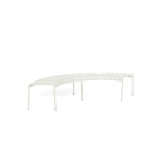 Set de 2 bancs de jardin � 6 pieds en m�tal vert cr�me palissade - hay