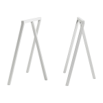 Set de 2 tr�teaux en acier blanc loop stand - hay