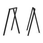 Set de 2 tr�teaux en acier noir loop stand - hay