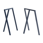 Set de 2 tr�teaux en acier poudr� bleu profond loop stand - hay