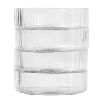 Set de 4 bols de service en verre transparent ripple - ferm living