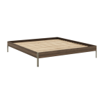 Sommier en acier sage green et pin carob brown 180x200cm core - karup design