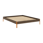 Sommier en acier solar orange et pin carob brown 160x200cm core - karup design