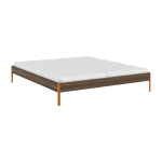 Sommier en acier solar orange et pin carob brown 180x200cm core - karup design