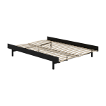 Sommier extensible en acier noir avec lattes 140cm - moebe