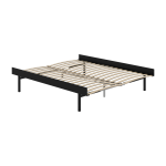 Sommier extensible en acier noir avec lattes 160cm - moebe