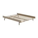 Sommier extensible en acier sable avec lattes 140cm - moebe