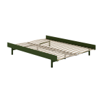 Sommier extensible en acier vert sapin avec lattes 140cm - moebe