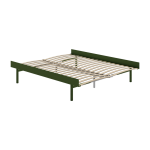 Sommier extensible en acier vert sapin avec lattes 160cm - moebe