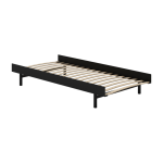 Sommier avec lattes en acier noir 90cm - moebe