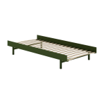 Sommier avec lattes en acier vert sapin 90cm - moebe