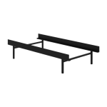 Sommier sans lattes en acier noir 90cm - moebe