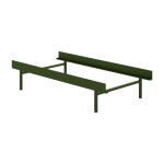 Sommier sans lattes en acier vert sapin 90cm - moebe