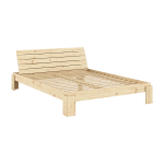 Sommier et t�te de lit avec rangement en pin naturel 160x200cm layers - karup design