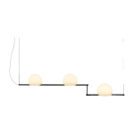 Suspension � 3 abat - jours en verre noire circ - estiluz