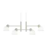 Suspension avec 4 abats - jours en verre opale, sable et laiton 119, 3cm bird linear - belid