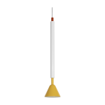 Suspension en acier blanc rouge jaune et verre 21, 6x110cm pyl - petite friture