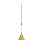 Suspension en acier blanc rouge jaune et verre 21, 6x54cm pyl - petite friture