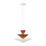 Suspension en aluminium fil� et acier rouge bordeaux blanc 60cm gio ln14 - &tradition