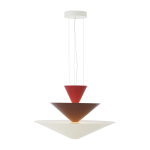 Suspension en aluminium fil� et acier rouge bordeaux blanc 92cm gio ln15 - &tradition