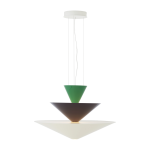 Suspension en aluminium fil� et acier vert bleu blanc 92cm gio ln15 - &tradition