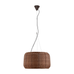 Suspension en aluminium graphite et rotin brun 50x237cm fora - bover