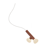 Suspension en aluminium terracotta c�ble blanc parc n�3 - lambert & fils
