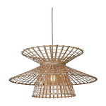 Suspension en bambou abat - jour naturel 57x27cm machu picchu - good & mojo