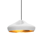 Suspension en c�ramique blanche et dor� 16x34cm pleat box 36 - marset