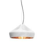 Suspension en c�ramique blanche et dor� 44x26cm pleat box 47 - marset