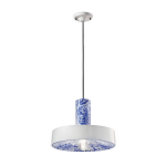Suspension en c�ramique ming bleu 35x26cm pi - ferroluce