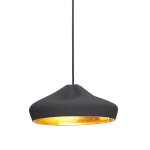 Suspension en c�ramique noire et dor� 16x34cm pleat box 36 - marset