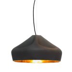 Suspension en c�ramique noire et dor� 44x26cm pleat box 47 - marset