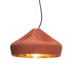 Suspension en c�ramique terracotta et dor� 44x26cm pleat box 47 - marset