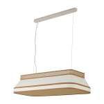 Suspension en coton et papier beige cr�me 88x38cm square - market set