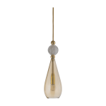 Suspension en cristal dor� fum� smykke - ebb & flow