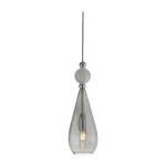 Suspension en cristal gris fum� smykke - ebb & flow