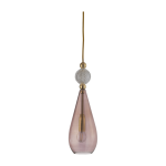Suspension en cristal rose et dor� smykke - ebb & flow
