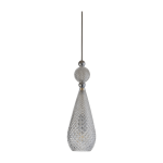 Suspension en cristal transparent et argent� smykke - ebb & flow