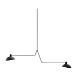 Suspension double en aluminium noir 107 cm waldorf - lambert & fils