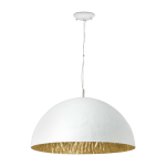 Suspension en fibre de verre blanc et dor� magma - faro barcelona