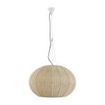 Suspension de jardin led dimmable en aluminium blanc et abat - jour ivoire 72cm garota s / 02 - bover ...