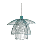 Suspension en m�tal bleut�e s papillon - forestier