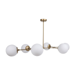 Suspension en m�tal et globes opaques 100x15cm damar - home design