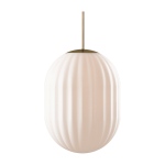 Suspension ovale blanche c�ble cr�me modeco plus - nordic tales