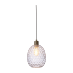 Suspension ovale en verre clair 18cm venise - it's about romi