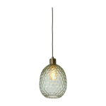 Suspension ovale en verre vert 18cm venise - it's about romi